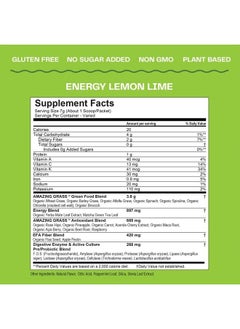 Amazing Grass Green Superfood Energy: Smoothie Mix, Super Greens Powder & Plant Based Caffeine with Green Tea and Flax Seed, Nootropics Support, Lemon Lime, 100 Servings  - Image 4
