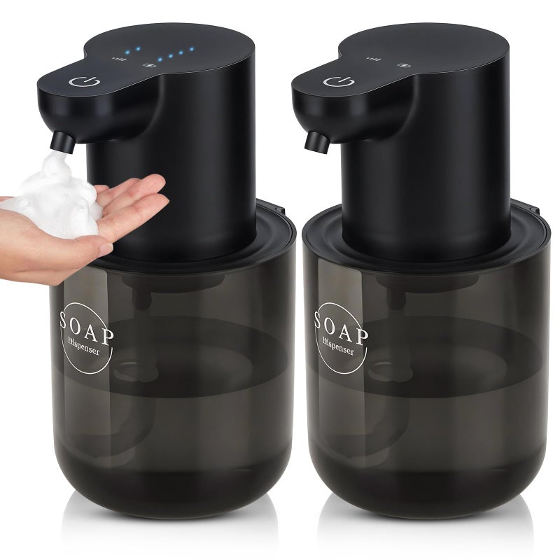 VZZNN 2 Pack Automatic Soap Dispenser Touchless Automatic Foaming Soap Dispenser Electric Wall Mounted Dispenser 135oz400ML USB Rechargeable with 4Level Adjustment for Bathroom Kitchen Office - Image 2