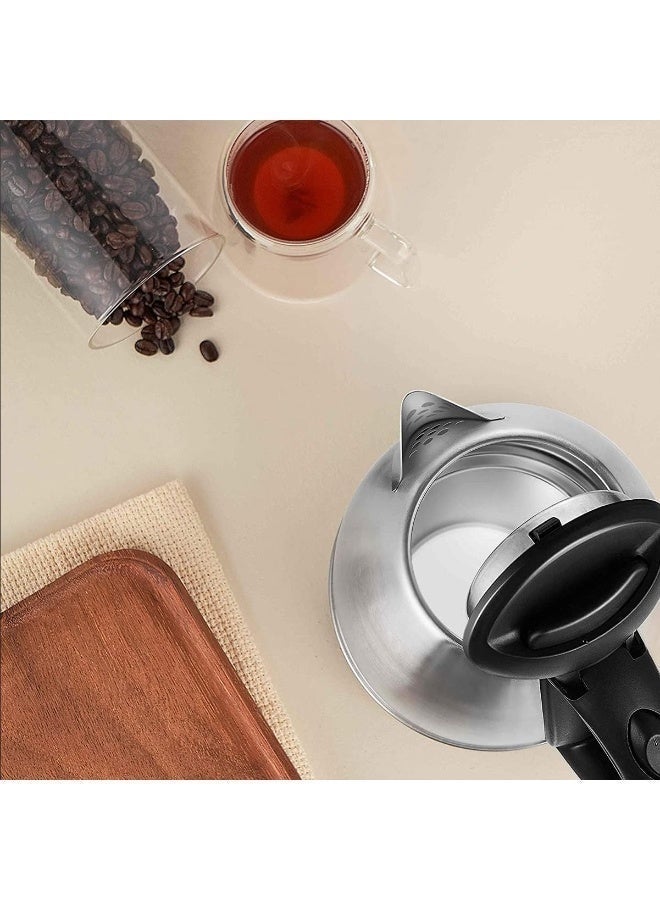 صني غلاية كهربائية من الفولاذ SUNNY SN-007، سعة 2.0 لتر، 2000 واط، هيكل من الفولاذ المقاوم للصدأ، إيقاف تشغيل تلقائي، حماية من الجفاف، قاعدة دوارة 360 درجة - فضي/أسود - Image 4