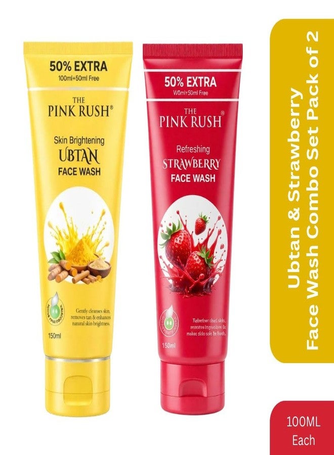 The Pink Rush مجموعة غسول الوجه "بينك راش أوبتان" بنكهة الفراولة للرجال والنساء، 100 مل لكل منهما - Image 2