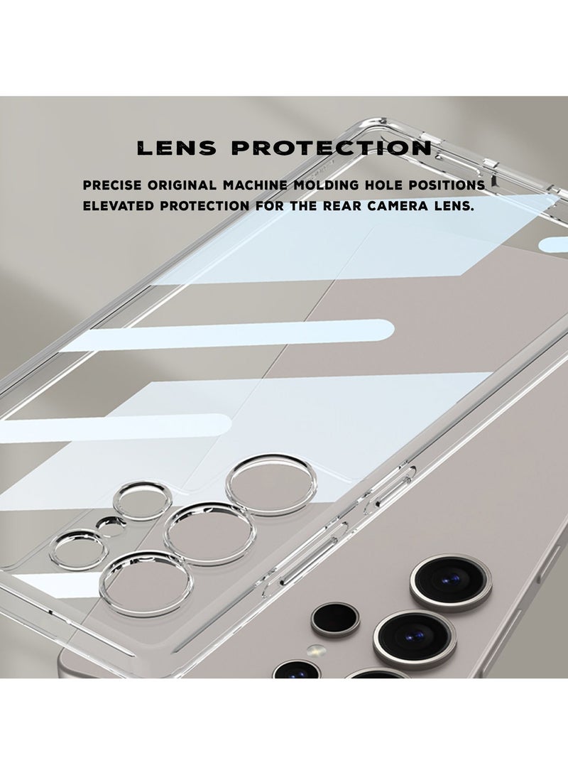 GKK Crystal Transparent protection Case Compatible with Samsung Galaxy S25 Ultra (2025) Shockproof Full Coverage Slim and Hard Phone Cover and Support Wireless Charging with Pen Slot Design - Pen NOT included - Image 5