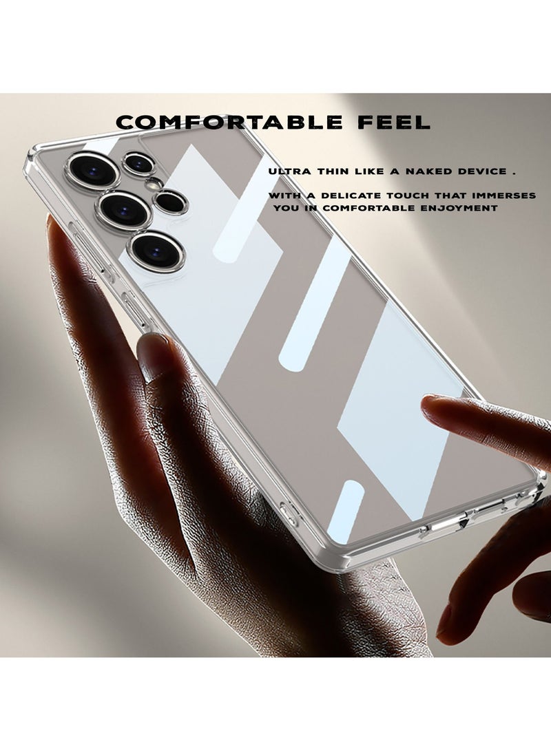 GKK Crystal Transparent protection Case Compatible with Samsung Galaxy S25 Ultra (2025) Shockproof Full Coverage Slim and Hard Phone Cover and Support Wireless Charging with Pen Slot Design - Pen NOT included - Image 3