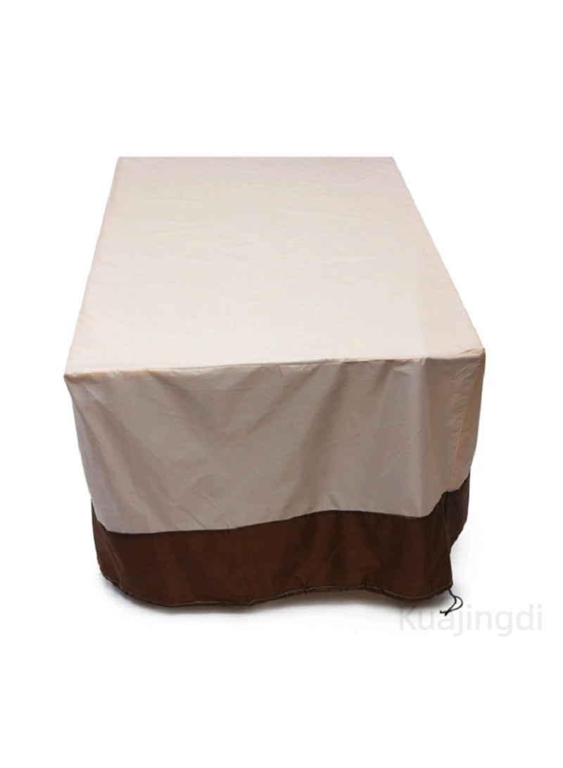 Kuajingdi Patio Waterproof Furniture Covers, Outdoor Lawn Dust Windproof Rain Sofa Table Chair Beige Protection  - Image 2