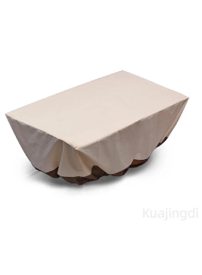 Kuajingdi Patio Waterproof Furniture Covers, Outdoor Lawn Dust Windproof Rain Sofa Table Chair Beige Protection  - Image 3