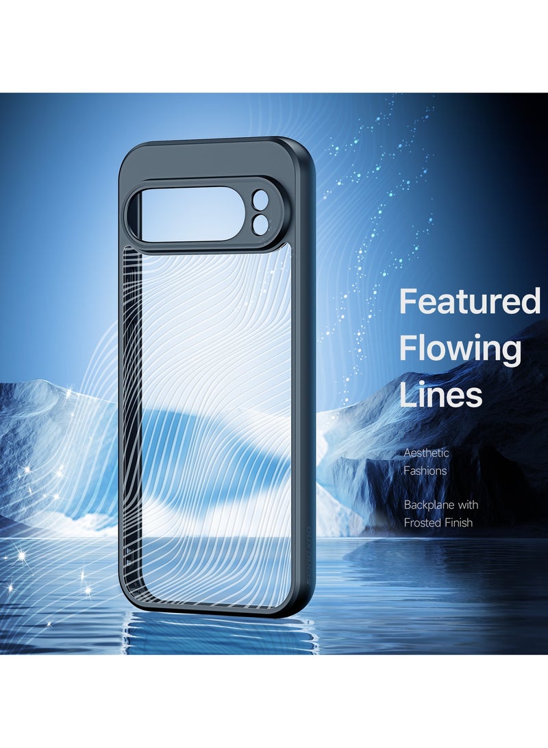 دوكس دوتشيز ايمو جراب لموبايل جوجل بكسيل 9 برو اكس ال جراب نحيف وشفاف مطفي مصنع من البولي يوريثين الحراري بولي كربونات البولي بروبلين سيليكون - اسود - Image 2