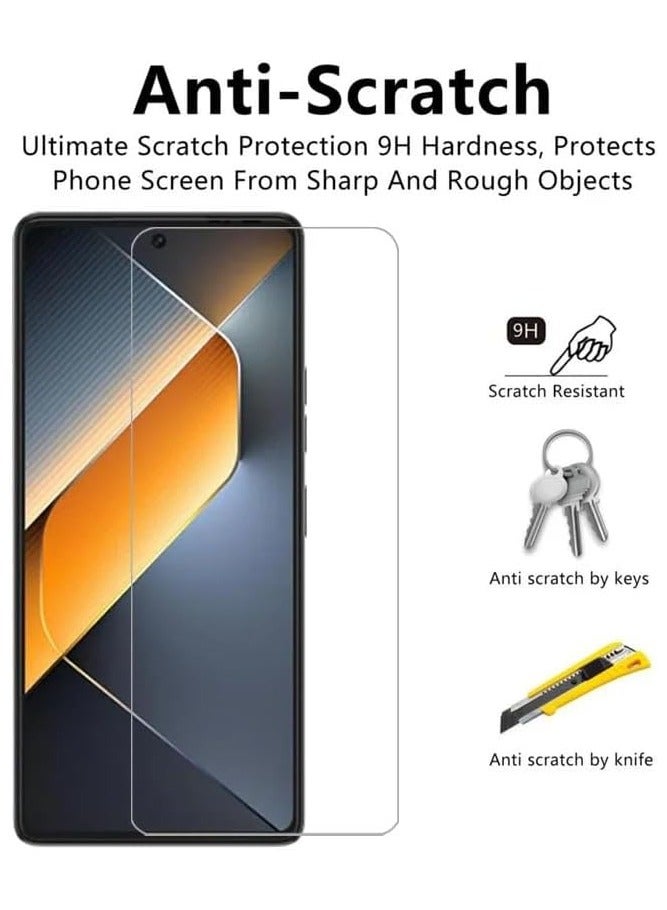 عام 【2 حزمة】 الزجاج المقسى متوافق مع تكنو بوفا 6 برو حامي الشاشة ، فقاعة الحرة ، صلابة 9 ساعة ، مقاومة للخدش ، هد واضح - Image 3