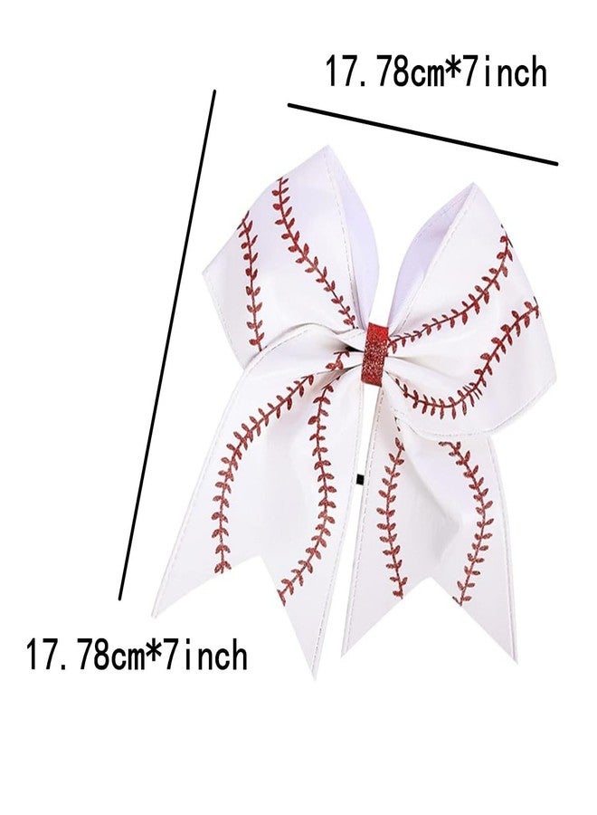 Beetoo Softball Hair Bows, Softball Baseball Hair Bows, Softball Hair Accessories for Teen Softball Baseball Competition Sports - Image 2