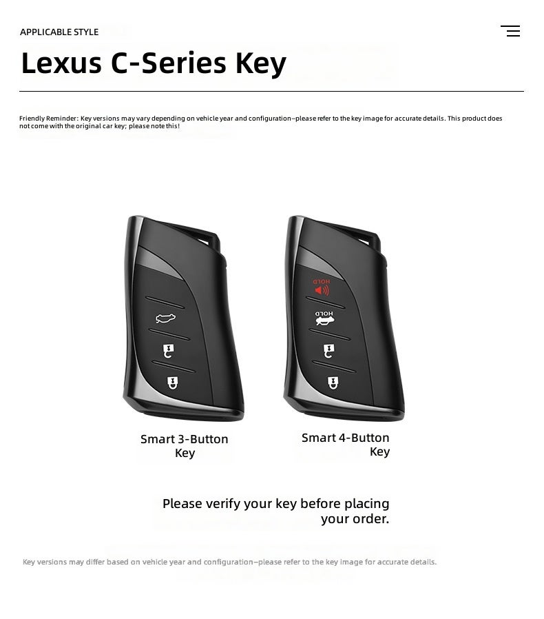 LEXUS Premium Car Key Case for Lexus ES200, ES300/RX300, NX200/570 - Image 3
