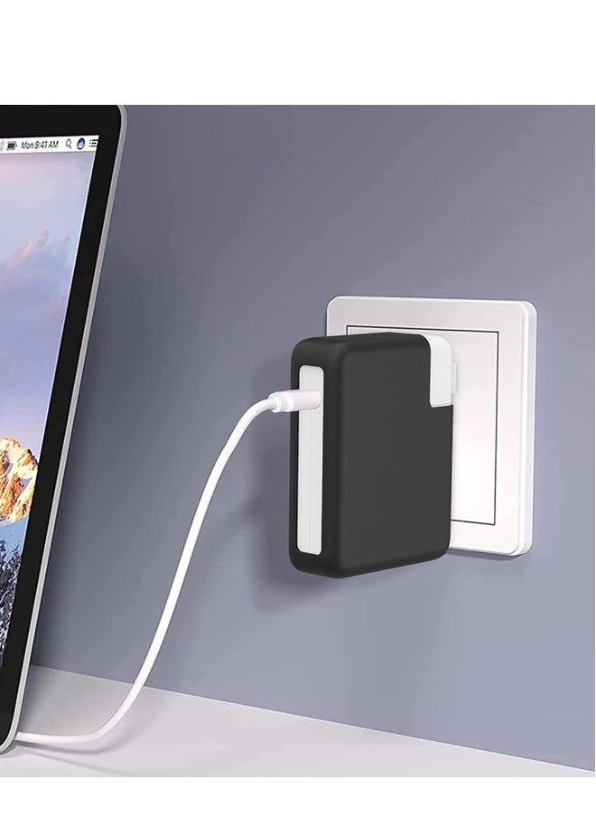 Charger Case for Apple MacBook Pro, for M1 Max/M1 Pro 140w Power Adapter Black Silicone Case for Computer Charger Anti-drop Dust Case