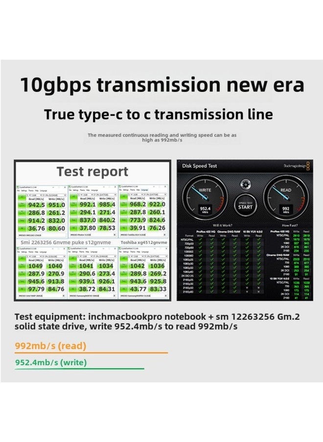 Generic M.2 Solid State Mobile Hard Disk Box 10Gbps Dual Protocol NVMe/NGFF External USB3.2 Box-Color:NGFF/NVME M08 Enclosure  - Image 3