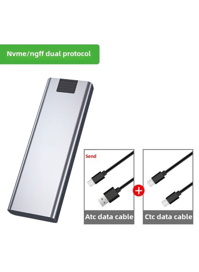 Generic M.2 Solid State Mobile Hard Disk Box 10Gbps Dual Protocol NVMe/NGFF External USB3.2 Box-Color:NGFF/NVME M08 Enclosure  - Image 1