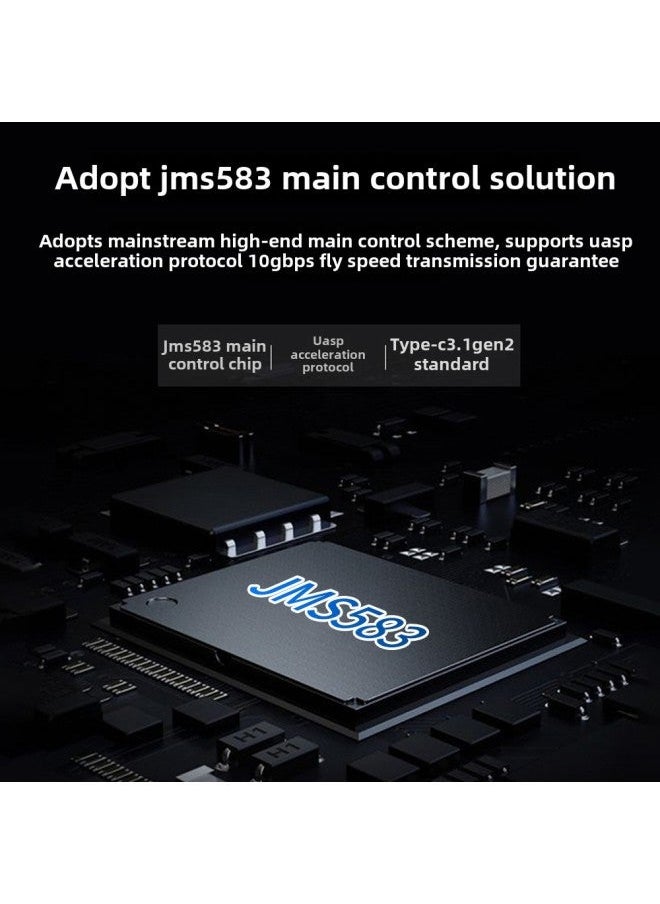 Generic M.2 Solid State Mobile Hard Disk Box 10Gbps Dual Protocol NVMe/NGFF External USB3.2 Box-Color:NGFF/NVME M08 Enclosure  - Image 4