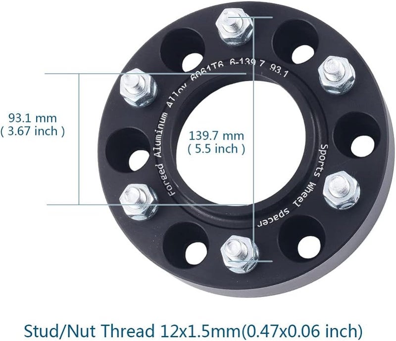 Vuzmode 35mm Aluminum Hub Centric Wheel Spacer Adapter - Image 2