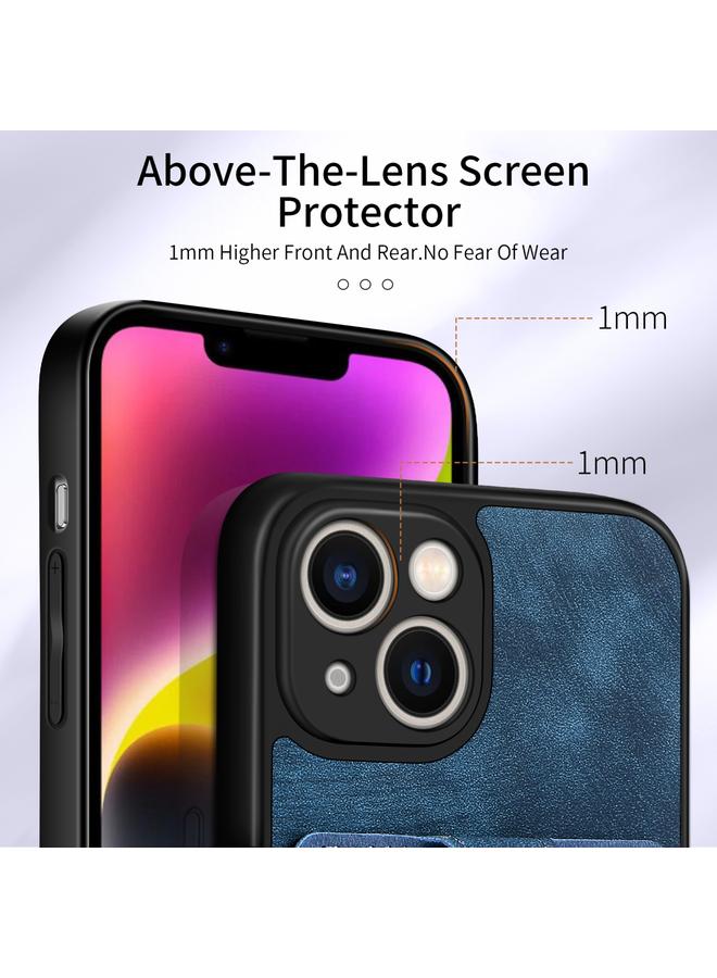 اس-توب جراب هاتف iPhone 13 Pro Max بتصميم كلاسيكي مع حلقة للبطاقات وملمس الجلد - Image 5