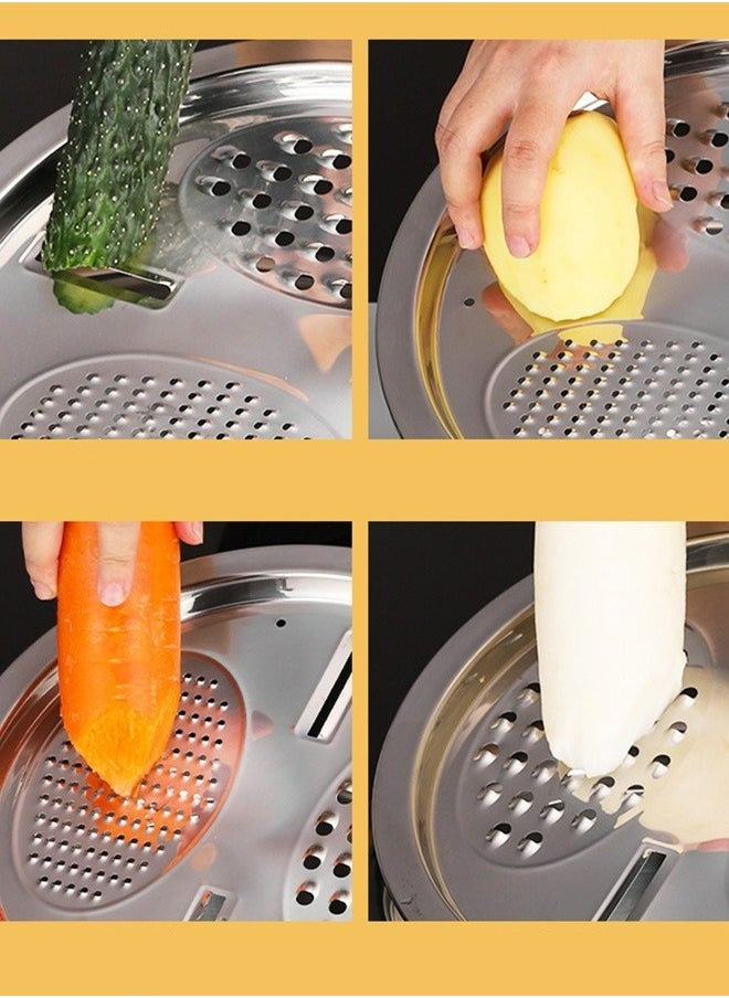 RollsTimi  3-Piece Stainless Steel Multifunctional Grater Set Scouring Rice Sieve Grater Kitchen Drain Sink  - Image 5