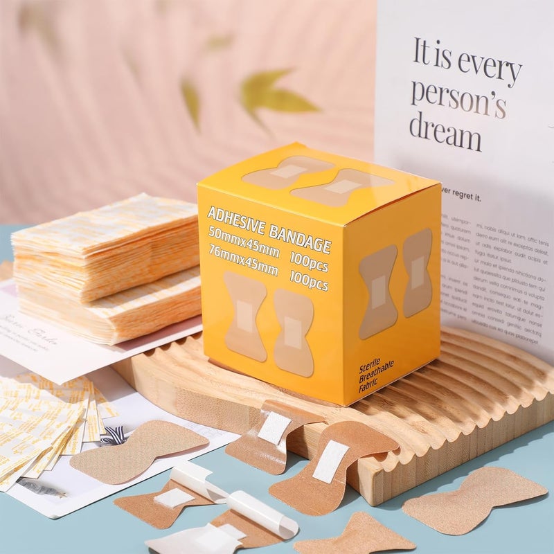 Funtery Box Flexible Fabric Bandages Latex Free Fingertip Bandages for Wounds Woven Fabric Finger Swathes Adhesive Swathes for Care and to Protect Wounds 2 x 18 Inch 3 x 18 Inch200 Pcs - Image 3