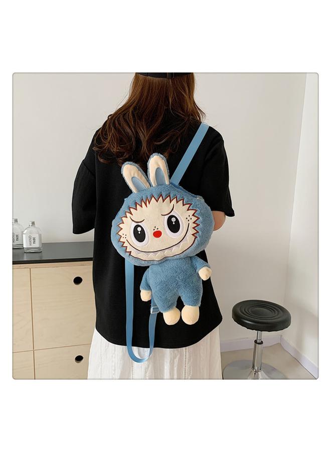 Y&D Cute Cartoon Bag with Plush Zimomo Labubu Backpack for Kawaii mini Backpack Size:30x10x35cm 