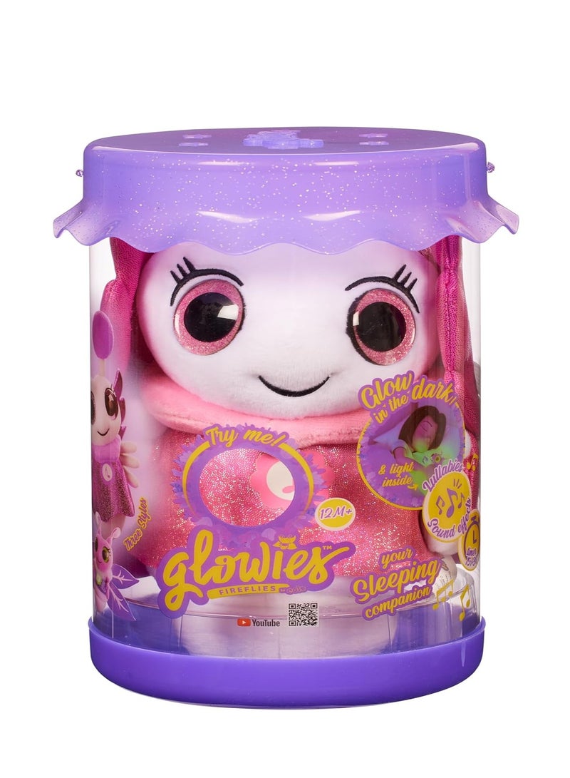 glowiest GLOWIES - Fireflies Nightlight (3 Lullabies, 2 Sounds) - White Plush - Image 1
