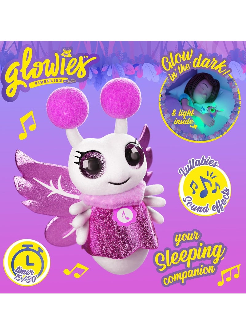 glowiest GLOWIES - Fireflies Nightlight (3 Lullabies, 2 Sounds) - White Plush - Image 2