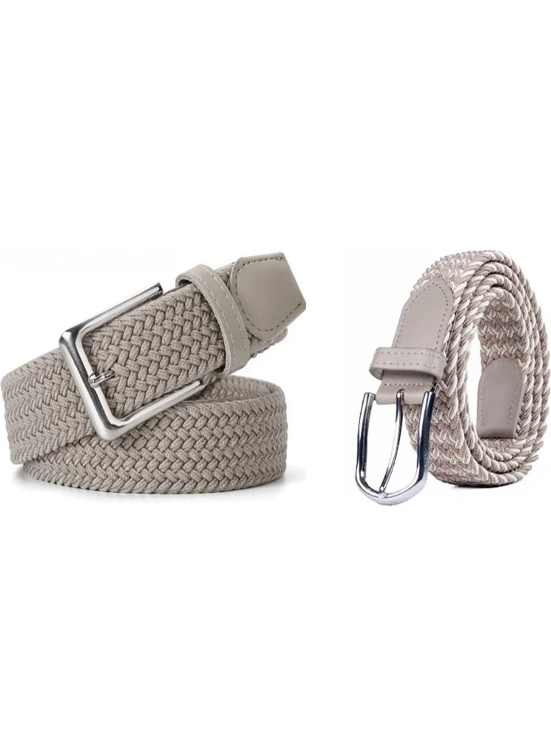 Deribond 2 Pieces Woven Braided Elastic Belt