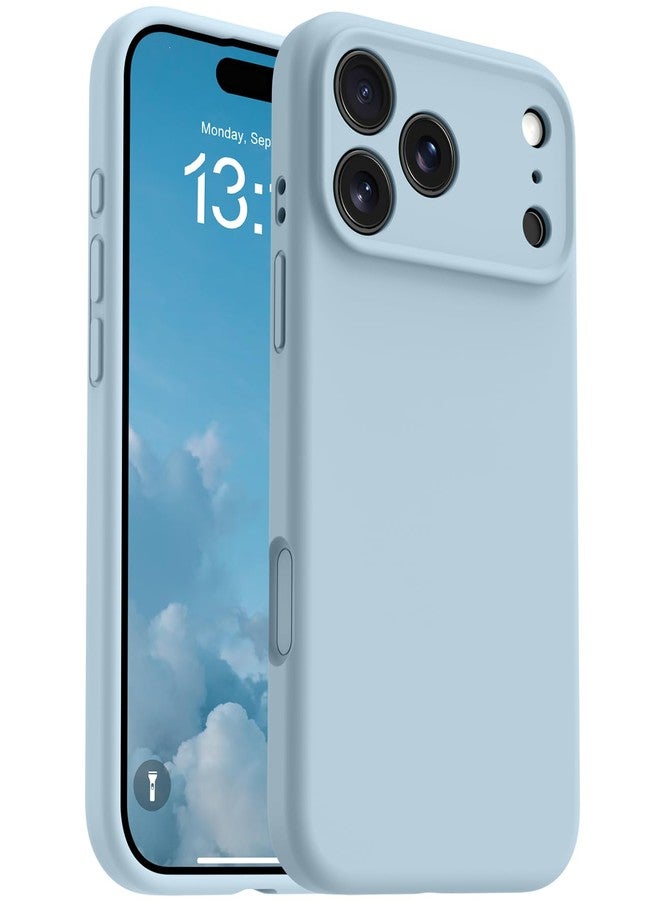 OTOFLY Magnetic for iPhone 17 Pro Max Case,Compatible with Magsafe,Classic Liquid Silicone Mobile Phone Case,Integrated Camera Control Button,Anti-Scratch Microfiber Lining, Baby Blue - Image 1