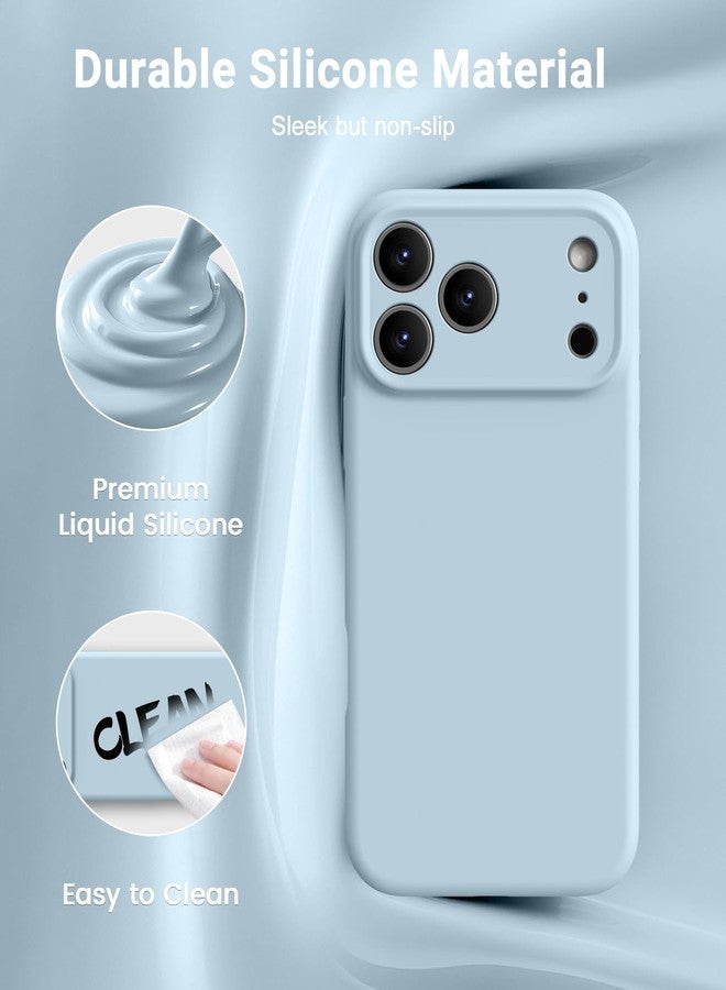OTOFLY Magnetic for iPhone 17 Pro Max Case,Compatible with Magsafe,Classic Liquid Silicone Mobile Phone Case,Integrated Camera Control Button,Anti-Scratch Microfiber Lining, Baby Blue - Image 2