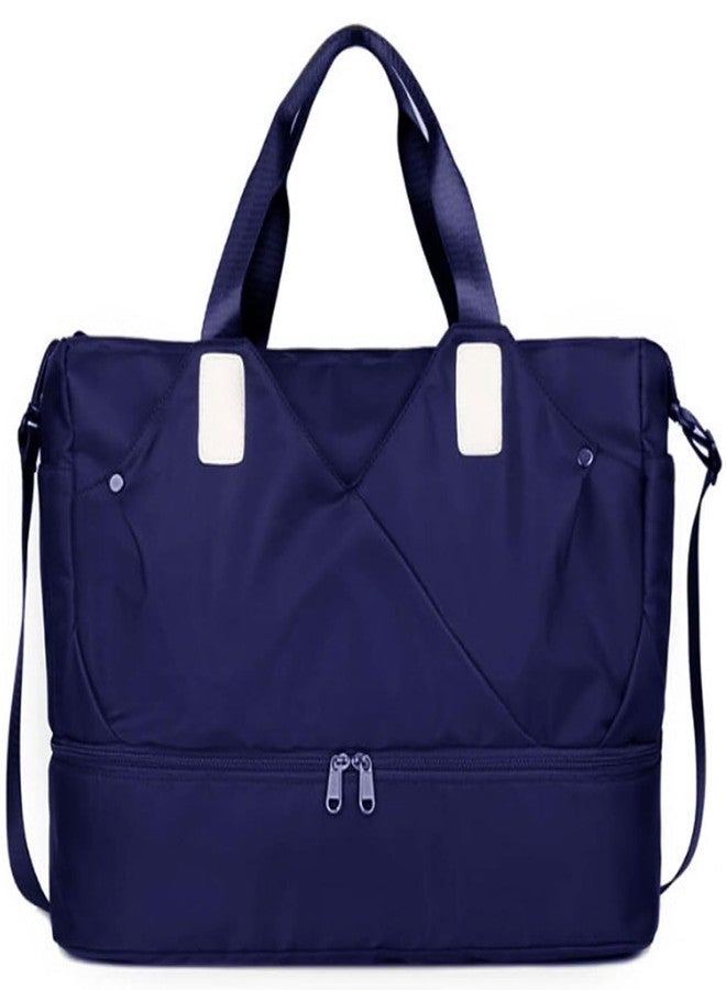 Handcuffs Duffle Bag for Men & Women | Waterproof Gym Bag with Shoe Compartment, Adjustable Shoulder Strap & Wet Pockets | Travel | Workout | Overnight & Weekend Duffel Bags | Trolley Sleeves (Navy) - Image 1