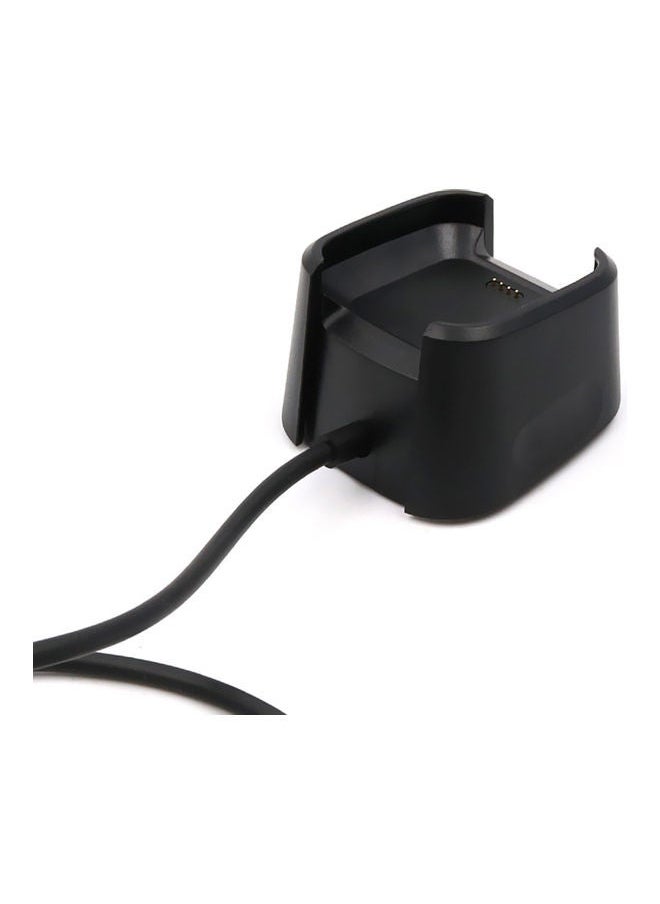 NIBEMINENT - USB Charging Cable For Fit-bit Versa Smart Watch Black - Image 1