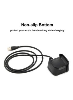 NIBEMINENT USB Charging Cable For Fit-bit Versa Smart Watch Black  - Image 3
