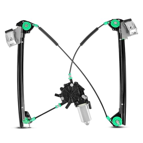YHTAUTO Front Driver Side Power Window Regulator with 2-Pin Motor Compatible with Chevrolet Corvette 1997-2004, Convertible/Coupe/Hatchback - Image 1