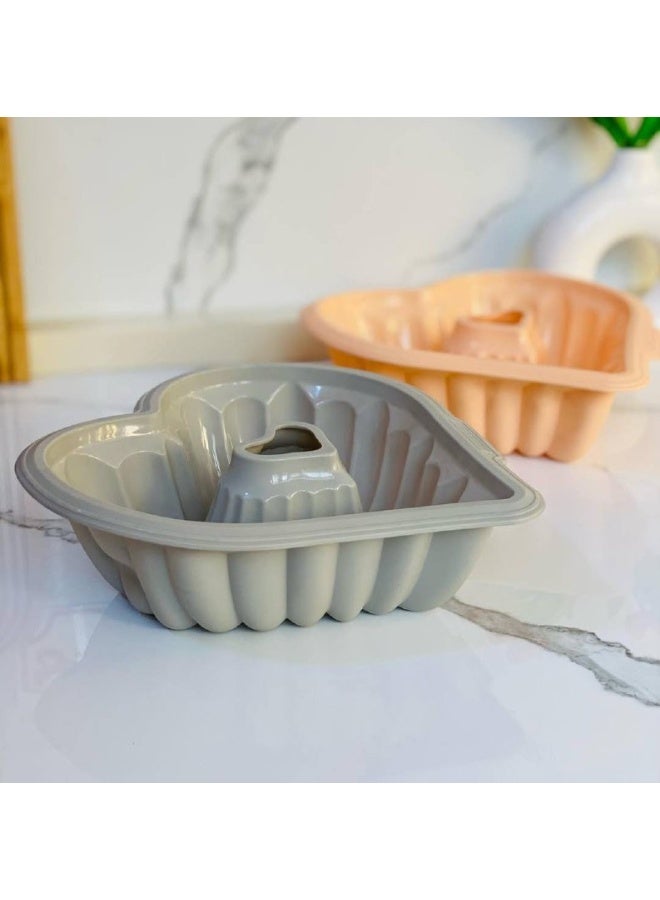 قالب كيك سيليكون على شكل قلب غير لاصق – تصميم أنيق وسهل الاستخدام لضمان كيك مثالي في كل مرة. - Image 2