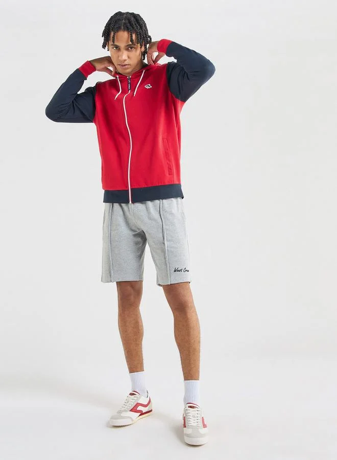 Splash FAV Colourblock Long Sleeves Hoodie with Zip Closure