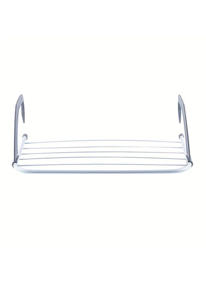 Foldable Radiator Drying Rack 1pcs Exclusive Models No Installation Needed Multifunctional Metal Towel Shoe Dryer Adjustable Clothes Hooks White - Image 1