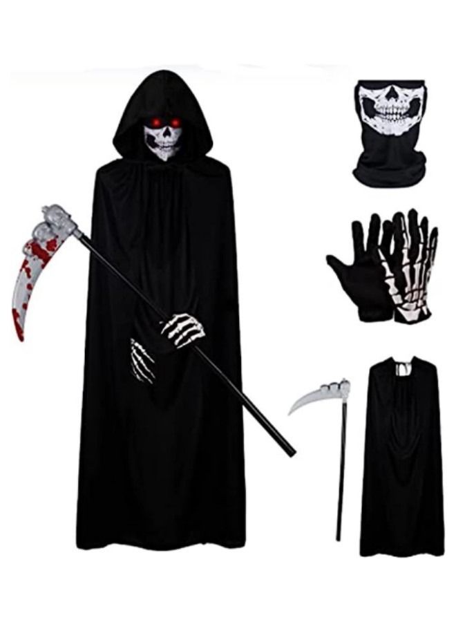 GGEROU Grim Reaper Costume Cosplay Kit for Kids & Adults - Image 1