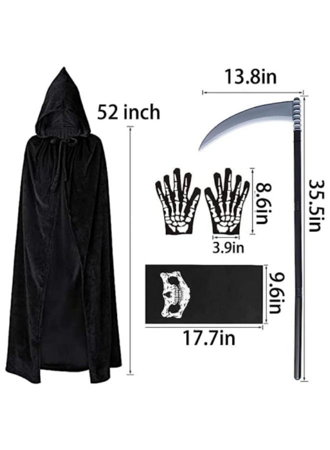 GGEROU Grim Reaper Costume Cosplay Kit for Kids & Adults - Image 2