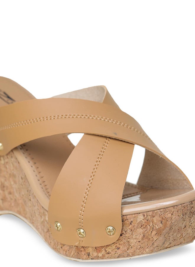 She Zone صنادل ويدج بيج للنساء - Image 5