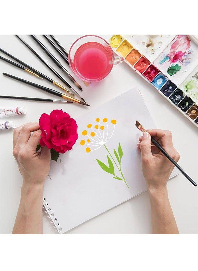 Muyixin قوالب للرسم على الخشب، قوالب زهور قابلة لإعادة الاستخدام لرسم الحرف، قوالب رسم للرسم على الخشب، الجدران، الأثاث - Image 5