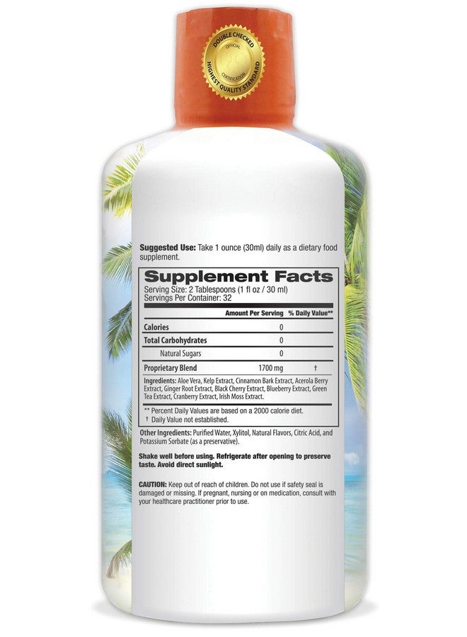 Tropical Oasis Cinnabalance - Liquid Cinnamon Supplement w/ Cinnamon Bark, Aloe Vera, Ginger Root, Green Tea & Antioxidants - 32 oz, 32 servings - Image 2