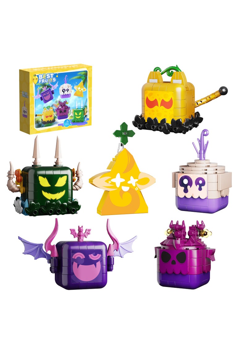 Fruit Toys Mansion, Fruit Anime Game Blox Toys Cute Block Set, Fruit Building Blocks Compatible with LEGO, Ideal Birthday Party Gift for Boys and Girls Game Fans (494 pcs) - Image 1