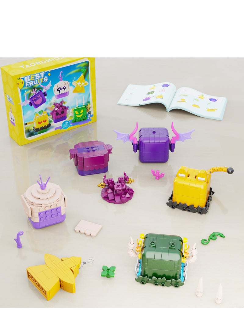 Fruit Toys Mansion, Fruit Anime Game Blox Toys Cute Block Set, Fruit Building Blocks Compatible with LEGO, Ideal Birthday Party Gift for Boys and Girls Game Fans (494 pcs) - Image 4