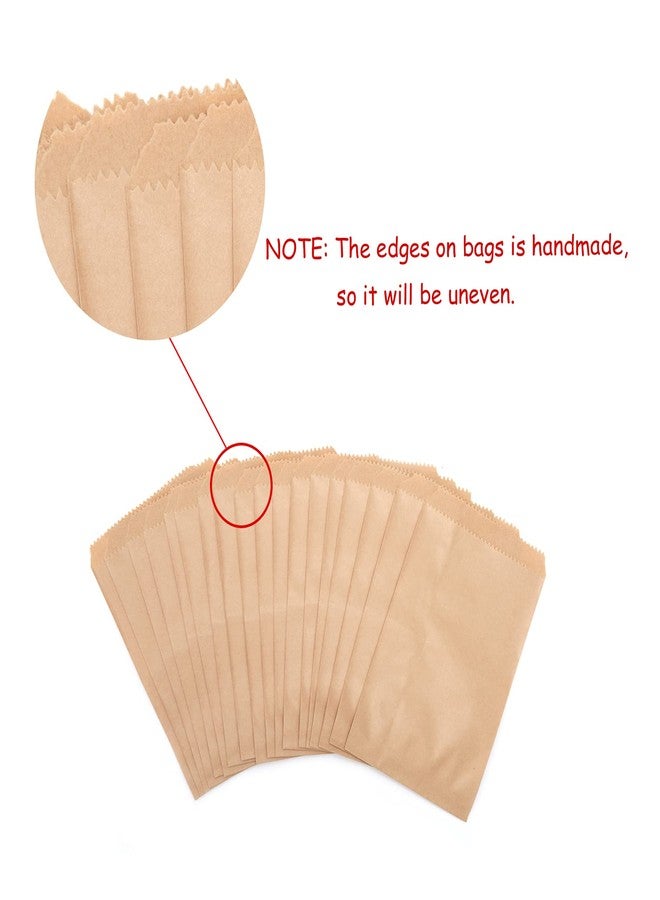 Volanic 100PCS 5X7 Inch Kraft Paper Bags Small Flat Party Favor Bag for Bakery Cookies Sandwich Soap Packing - Image 4