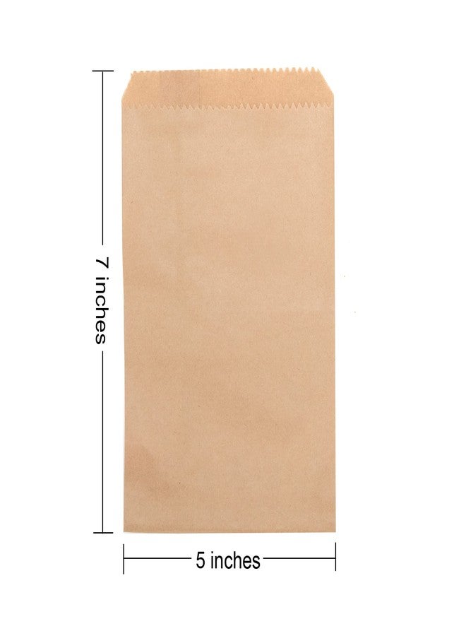 Volanic 100PCS 5X7 Inch Kraft Paper Bags Small Flat Party Favor Bag for Bakery Cookies Sandwich Soap Packing - Image 3