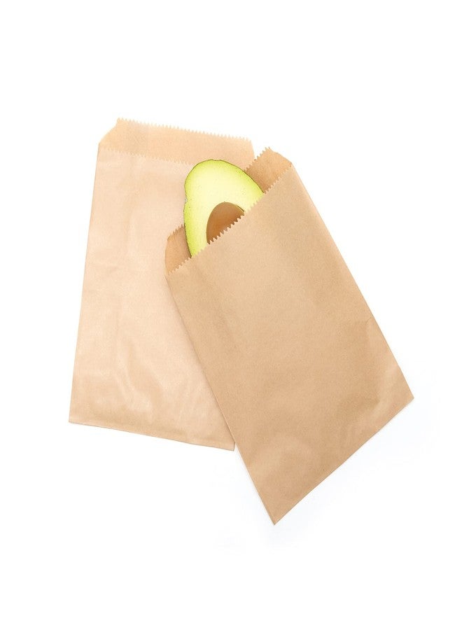 Volanic 100PCS 5X7 Inch Kraft Paper Bags Small Flat Party Favor Bag for Bakery Cookies Sandwich Soap Packing - Image 1