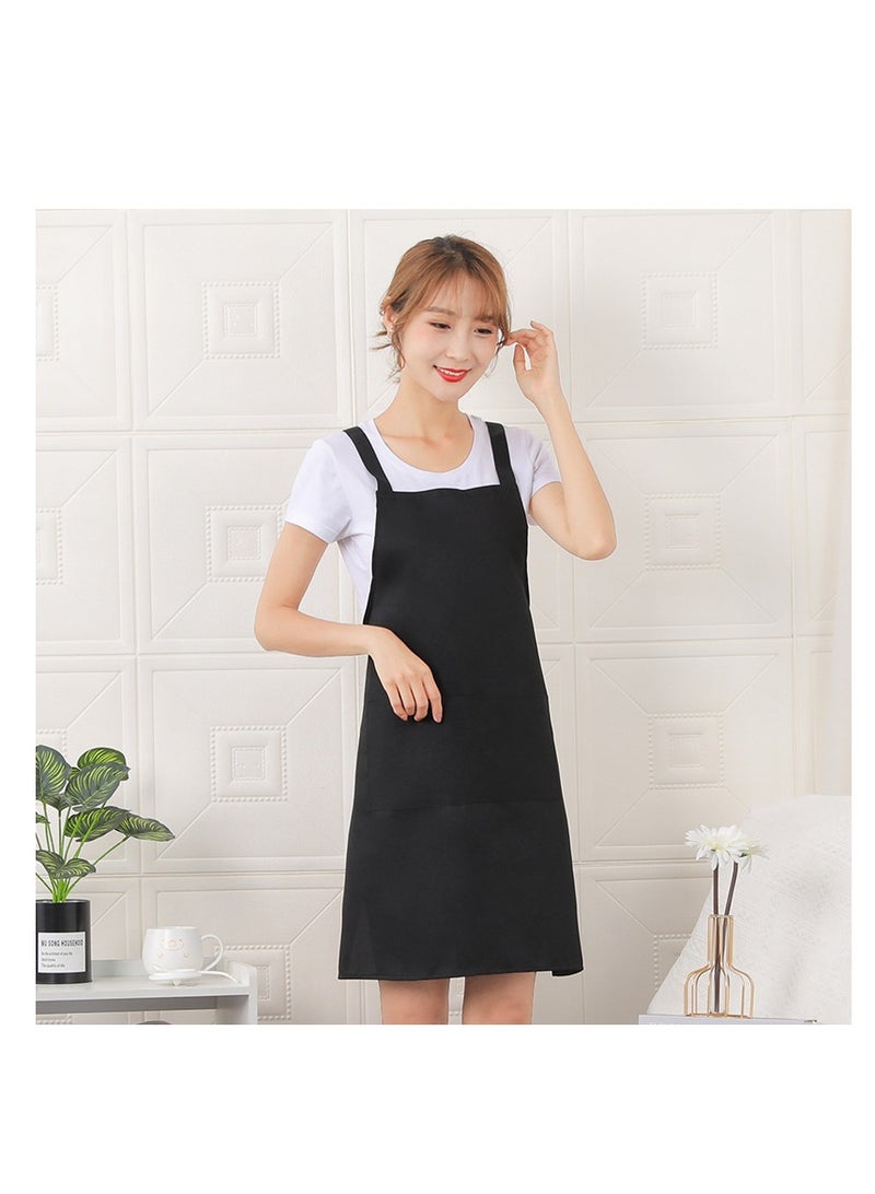 10 Pack Bib Aprons, Water and Oil Resistant Aprons with 2 Pockets Adjustable, Cooking Kitchen Chef Apron for Women Men（black） - Image 3