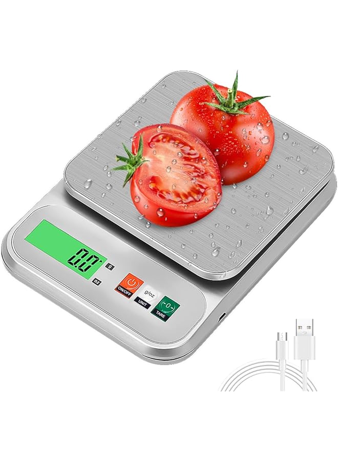 promass Digital Kitchen Scale 0.1g High Accuracy Electronic Food Scale 3kg Capacity Weighing Scale with Stainless Steel Platform & Tare & LCD Display for Baking Cooking Dieting (USB/Battery Power) - Image 1