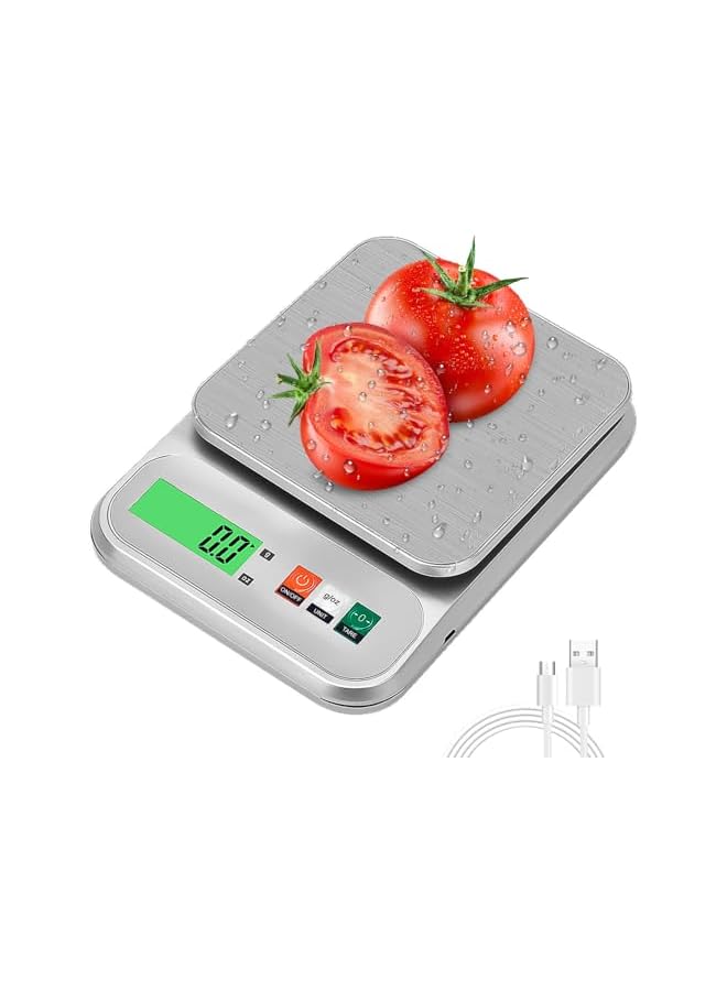 promass Digital Kitchen Scale 0.1g High Accuracy Electronic Food Scale 3kg Capacity Weighing Scale with Stainless Steel Platform & Tare & LCD Display for Baking Cooking Dieting (USB/Battery Power) - Image 2