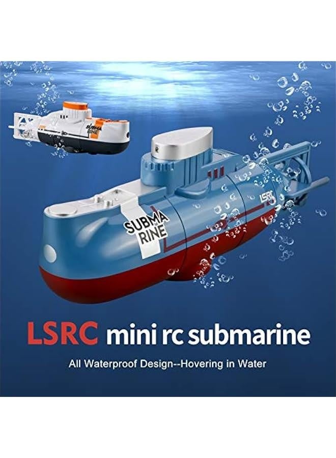 Mini RC Submarine for Kids, LSRC-SMI Remote Control Boat Waterproof Diving Toy for Boys and Girls (Blue)  - Image 2