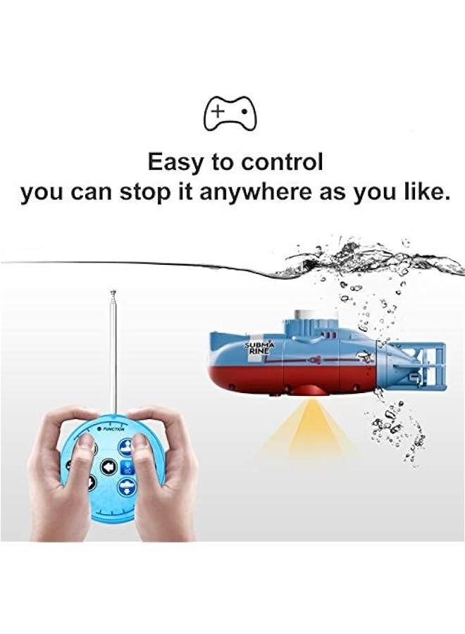 Mini RC Submarine for Kids, LSRC-SMI Remote Control Boat Waterproof Diving Toy for Boys and Girls (Blue)  - Image 3