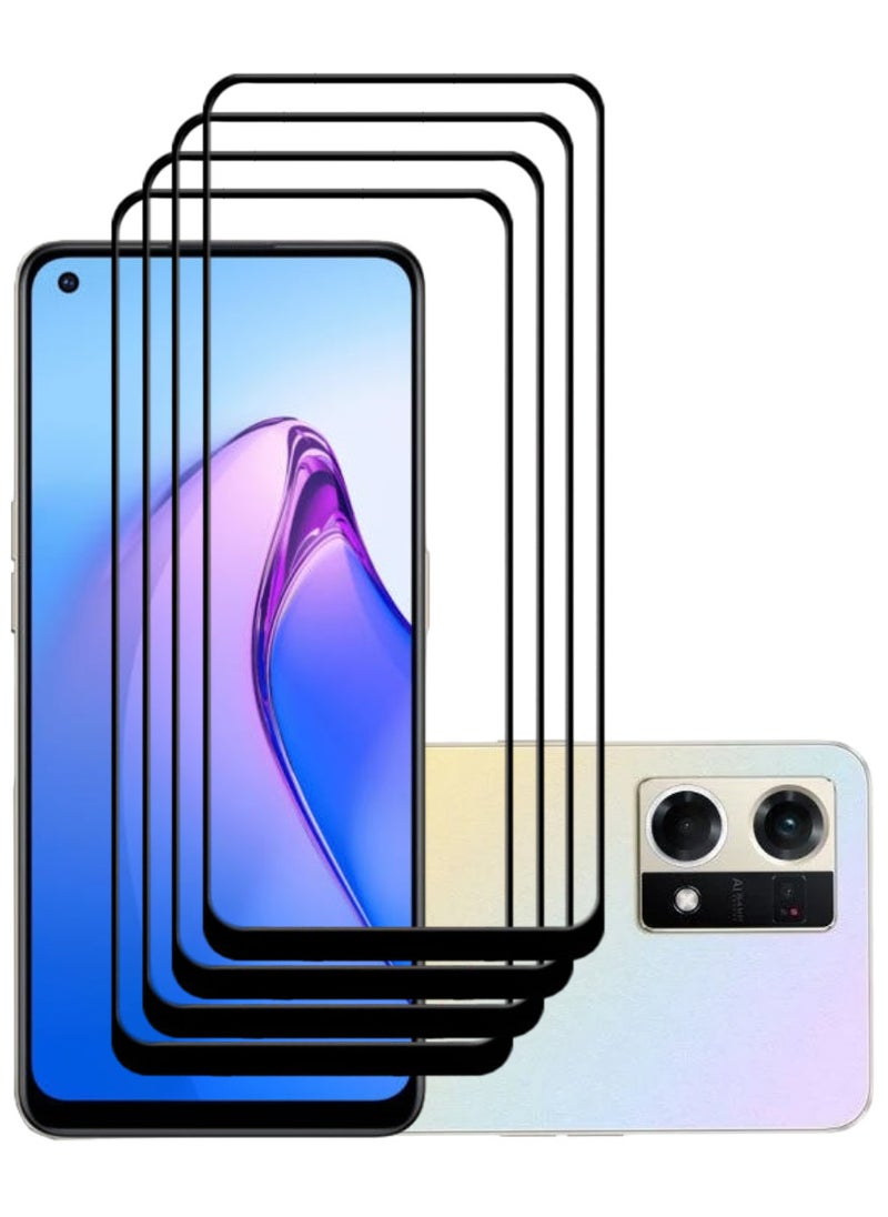 ACLIX 4 Pieces Antistatic ESD Dustproof Premium Quality High Definition Tempered Glass Screen Protector Designed For Oppo Reno8 4G - Image 1