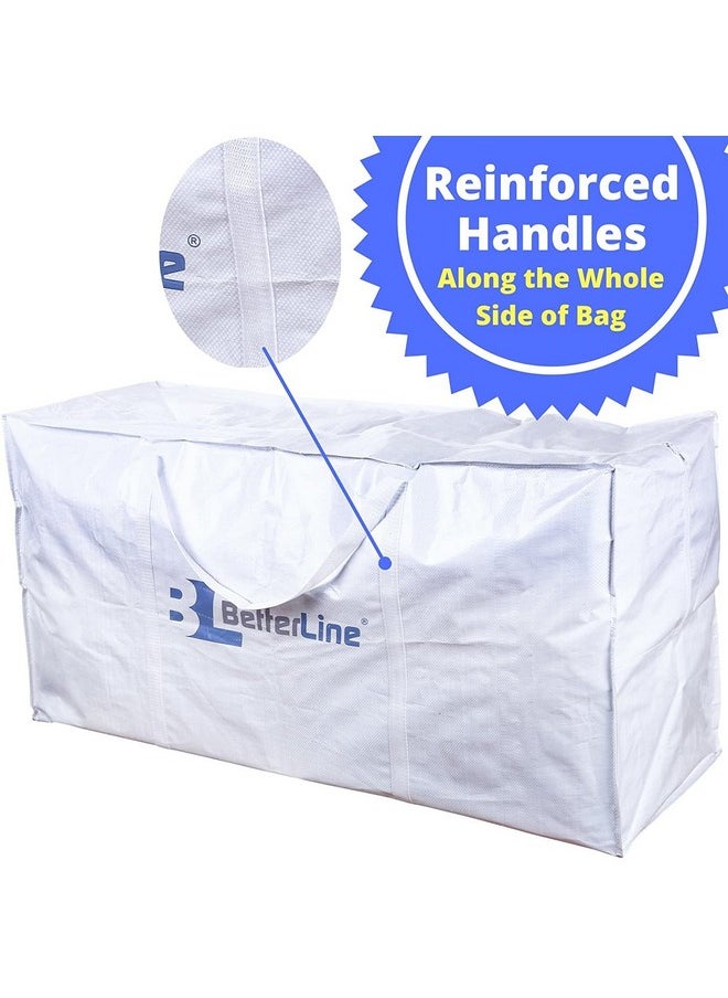 BETTERLINE Extra Large Storage Bag - Heavy Duty 45x22x16 Inches Huge Tote Duffel with Max Load of 100 lbs. (45kg) - Tear-resistant & Water-resistant Polypropylene Woven Cloth, With Zippers  - Image 4